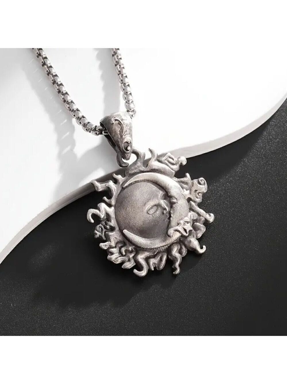 Sun and Moon Pendant and Necklace #1450